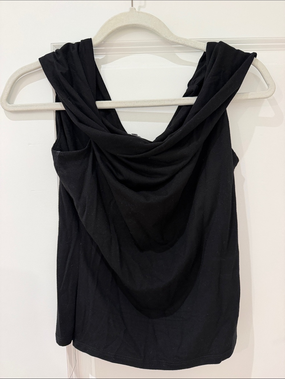 Reformation Black Draped Tank